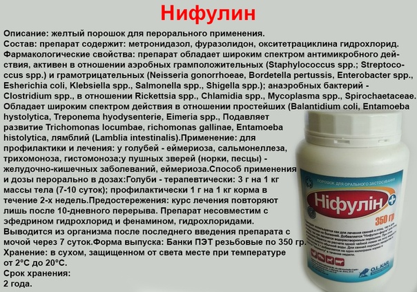 Нифулин-форте – препарат против вируса голубей