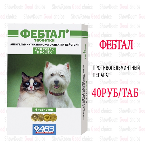 Фебтал – инструкция по применению для кошек, собак, свиней, крупного и мелкого КРС, птиц