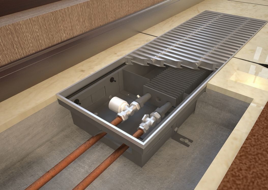 Внутрипольный конвектор отопления для дома и дачи